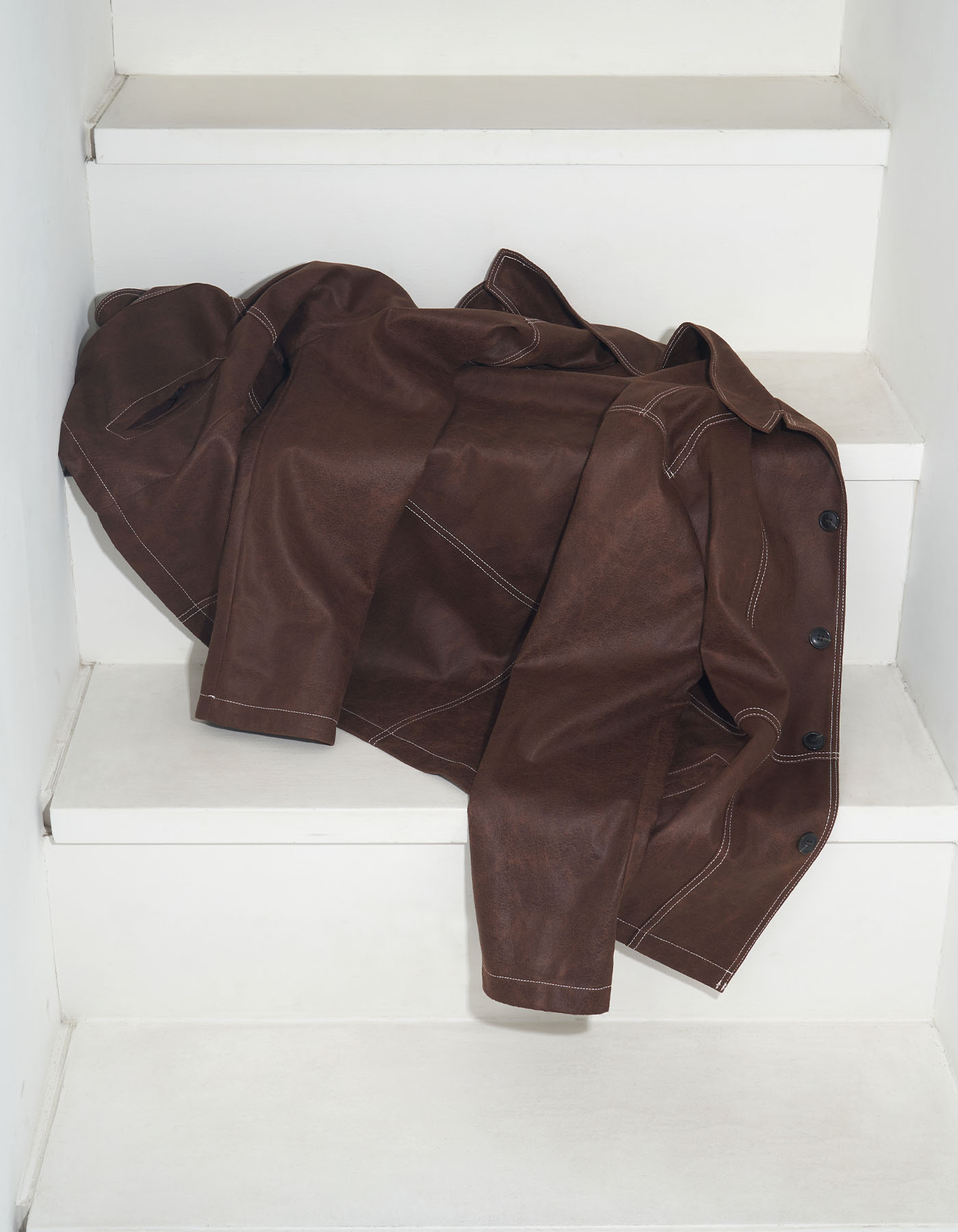 Unisex leather stitch jacket (2 Color)